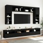 vidaXL TV-Wandschränke mit LED-Leuchten 2 Stk. Schwarz 60x30x40 cm vidaXL TV-Wandschränke mit LED-Leuchten 2 Stk. Schwarz 60x30x40 cm