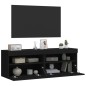 vidaXL TV-Wandschränke mit LED-Leuchten 2 Stk. Schwarz 60x30x40 cm vidaXL TV-Wandschränke mit LED-Leuchten 2 Stk. Schwarz 60x30x40 cm