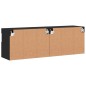 vidaXL TV-Wandschränke mit LED-Leuchten 2 Stk. Schwarz 60x30x40 cm vidaXL TV-Wandschränke mit LED-Leuchten 2 Stk. Schwarz 60x30x40 cm