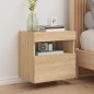 vidaXL TV-Wandschrank mit LED-Leuchten Sonoma-Eiche 40x30x40 cm vidaXL TV-Wandschrank mit LED-Leuchten Sonoma-Eiche 40x30x40 cm