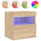 vidaXL TV-Wandschrank mit LED-Leuchten Sonoma-Eiche 40x30x40 cm vidaXL TV-Wandschrank mit LED-Leuchten Sonoma-Eiche 40x30x40 cm