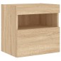 vidaXL TV-Wandschrank mit LED-Leuchten Sonoma-Eiche 40x30x40 cm vidaXL TV-Wandschrank mit LED-Leuchten Sonoma-Eiche 40x30x40 cm