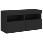 vidaXL TV-Wandschrank mit LED-Leuchten Schwarz 80x30x40 cm vidaXL TV-Wandschrank mit LED-Leuchten Schwarz 80x30x40 cm