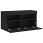 vidaXL TV-Wandschrank mit LED-Leuchten Schwarz 80x30x40 cm vidaXL TV-Wandschrank mit LED-Leuchten Schwarz 80x30x40 cm