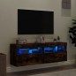vidaXL TV-Wandschränke mit LED-Leuchten 2 Stk. Räuchereiche 60x30x40cm vidaXL TV-Wandschränke mit LED-Leuchten 2 Stk. Räuchereiche 60x30x40cm