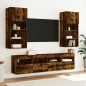 vidaXL TV-Wandschränke mit LED-Leuchten 2 Stk. Räuchereiche 40x30x40cm vidaXL TV-Wandschränke mit LED-Leuchten 2 Stk. Räuchereiche 40x30x40cm