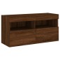 vidaXL TV-Wandschrank mit LED-Leuchten Braun Eichen-Optik 80x30x40 cm vidaXL TV-Wandschrank mit LED-Leuchten Braun Eichen-Optik 80x30x40 cm