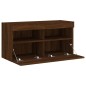 vidaXL TV-Wandschrank mit LED-Leuchten Braun Eichen-Optik 80x30x40 cm vidaXL TV-Wandschrank mit LED-Leuchten Braun Eichen-Optik 80x30x40 cm