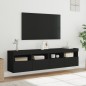 vidaXL TV-Wandschränke mit LED-Leuchten 2 Stk. Schwarz 80x30x40 cm vidaXL TV-Wandschränke mit LED-Leuchten 2 Stk. Schwarz 80x30x40 cm