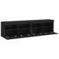 vidaXL TV-Wandschränke mit LED-Leuchten 2 Stk. Schwarz 80x30x40 cm vidaXL TV-Wandschränke mit LED-Leuchten 2 Stk. Schwarz 80x30x40 cm