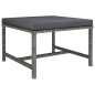 vidaXL 10-tlg. Garten-Lounge-Set mit Kissen Poly Rattan Grau vidaXL 10-tlg. Garten-Lounge-Set mit Kissen Poly Rattan Grau