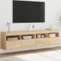 vidaXL TV-Wandschränke mit LED-Leuchten 2 Stk. Sonoma-Eiche 80x30x40cm vidaXL TV-Wandschränke mit LED-Leuchten 2 Stk. Sonoma-Eiche 80x30x40cm