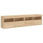 vidaXL TV-Wandschränke mit LED-Leuchten 2 Stk. Sonoma-Eiche 80x30x40cm vidaXL TV-Wandschränke mit LED-Leuchten 2 Stk. Sonoma-Eiche 80x30x40cm