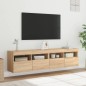 vidaXL TV-Wandschränke mit LED-Leuchten 2 Stk. Sonoma-Eiche 80x30x40cm vidaXL TV-Wandschränke mit LED-Leuchten 2 Stk. Sonoma-Eiche 80x30x40cm