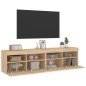vidaXL TV-Wandschränke mit LED-Leuchten 2 Stk. Sonoma-Eiche 80x30x40cm vidaXL TV-Wandschränke mit LED-Leuchten 2 Stk. Sonoma-Eiche 80x30x40cm