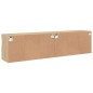 vidaXL TV-Wandschränke mit LED-Leuchten 2 Stk. Sonoma-Eiche 80x30x40cm vidaXL TV-Wandschränke mit LED-Leuchten 2 Stk. Sonoma-Eiche 80x30x40cm