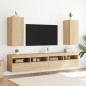 vidaXL TV-Wandschränke mit LED-Leuchten 2 Stk. Sonoma-Eiche vidaXL TV-Wandschränke mit LED-Leuchten 2 Stk. Sonoma-Eiche