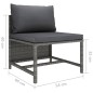vidaXL 10-tlg. Garten-Lounge-Set mit Kissen Poly Rattan Grau vidaXL 10-tlg. Garten-Lounge-Set mit Kissen Poly Rattan Grau