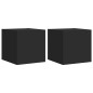 vidaXL TV-Wandschränke mit LED-Leuchten 2 Stk. Schwarz 30,5x35x30 cm vidaXL TV-Wandschränke mit LED-Leuchten 2 Stk. Schwarz 30,5x35x30 cm