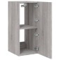 vidaXL TV-Wandschrank mit LED-Leuchten Grau Sonoma 30,5x35x70 cm vidaXL TV-Wandschrank mit LED-Leuchten Grau Sonoma 30,5x35x70 cm