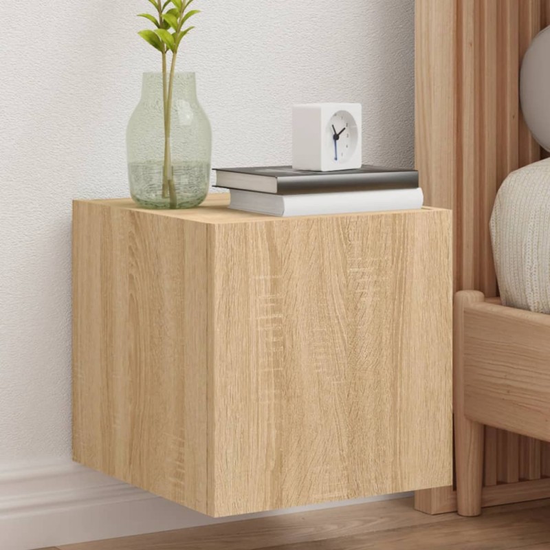 vidaXL TV-Wandschränke mit LED-Leuchten 2 Stk. Sonoma-Eiche vidaXL TV-Wandschränke mit LED-Leuchten 2 Stk. Sonoma-Eiche