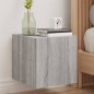 vidaXL TV-Wandschrank mit LED-Leuchten Grau Sonoma 30,5x35x30 cm vidaXL TV-Wandschrank mit LED-Leuchten Grau Sonoma 30,5x35x30 cm