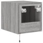 vidaXL TV-Wandschrank mit LED-Leuchten Grau Sonoma 30,5x35x30 cm vidaXL TV-Wandschrank mit LED-Leuchten Grau Sonoma 30,5x35x30 cm