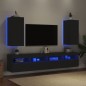 vidaXL TV-Wandschränke mit LED-Leuchten 2 Stk. Schwarz 30,5x35x70 cm vidaXL TV-Wandschränke mit LED-Leuchten 2 Stk. Schwarz 30,5x35x70 cm