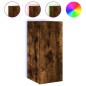 vidaXL TV-Wandschrank mit LED-Leuchten Räuchereiche 30,5x35x70 cm vidaXL TV-Wandschrank mit LED-Leuchten Räuchereiche 30,5x35x70 cm
