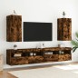 vidaXL TV-Wandschrank mit LED-Leuchten Räuchereiche 30,5x35x70 cm vidaXL TV-Wandschrank mit LED-Leuchten Räuchereiche 30,5x35x70 cm