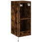 vidaXL TV-Wandschrank mit LED-Leuchten Räuchereiche 30,5x35x70 cm vidaXL TV-Wandschrank mit LED-Leuchten Räuchereiche 30,5x35x70 cm