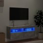 vidaXL TV-Wandschrank mit LED-Leuchten Betongrau 100x30x40 cm vidaXL TV-Wandschrank mit LED-Leuchten Betongrau 100x30x40 cm