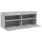 vidaXL TV-Wandschrank mit LED-Leuchten Betongrau 100x30x40 cm vidaXL TV-Wandschrank mit LED-Leuchten Betongrau 100x30x40 cm