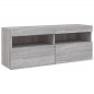 vidaXL TV-Wandschrank mit LED-Leuchten Grau Sonoma 100x30x40 cm vidaXL TV-Wandschrank mit LED-Leuchten Grau Sonoma 100x30x40 cm