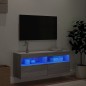vidaXL TV-Wandschrank mit LED-Leuchten Grau Sonoma 100x30x40 cm vidaXL TV-Wandschrank mit LED-Leuchten Grau Sonoma 100x30x40 cm