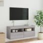 vidaXL TV-Wandschrank mit LED-Leuchten Grau Sonoma 100x30x40 cm vidaXL TV-Wandschrank mit LED-Leuchten Grau Sonoma 100x30x40 cm