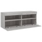 vidaXL TV-Wandschrank mit LED-Leuchten Grau Sonoma 100x30x40 cm vidaXL TV-Wandschrank mit LED-Leuchten Grau Sonoma 100x30x40 cm