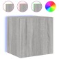 vidaXL TV-Wandschrank mit LED-Leuchten Grau Sonoma 40,5x35x40 cm vidaXL TV-Wandschrank mit LED-Leuchten Grau Sonoma 40,5x35x40 cm