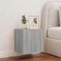 vidaXL TV-Wandschrank mit LED-Leuchten Grau Sonoma 40,5x35x40 cm vidaXL TV-Wandschrank mit LED-Leuchten Grau Sonoma 40,5x35x40 cm
