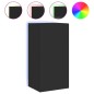 vidaXL TV-Wandschrank mit LED-Leuchten Schwarz 40,5x35x80 cm vidaXL TV-Wandschrank mit LED-Leuchten Schwarz 40,5x35x80 cm