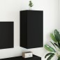 vidaXL TV-Wandschrank mit LED-Leuchten Schwarz 40,5x35x80 cm vidaXL TV-Wandschrank mit LED-Leuchten Schwarz 40,5x35x80 cm