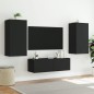 vidaXL TV-Wandschrank mit LED-Leuchten Schwarz 40,5x35x80 cm vidaXL TV-Wandschrank mit LED-Leuchten Schwarz 40,5x35x80 cm