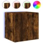 vidaXL TV-Wandschrank mit LED-Leuchten Räuchereiche 40,5x35x40 cm vidaXL TV-Wandschrank mit LED-Leuchten Räuchereiche 40,5x35x40 cm