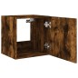 vidaXL TV-Wandschrank mit LED-Leuchten Räuchereiche 40,5x35x40 cm vidaXL TV-Wandschrank mit LED-Leuchten Räuchereiche 40,5x35x40 cm