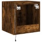 vidaXL TV-Wandschrank mit LED-Leuchten Räuchereiche 40,5x35x40 cm vidaXL TV-Wandschrank mit LED-Leuchten Räuchereiche 40,5x35x40 cm