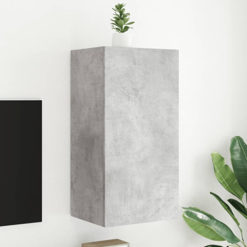 vidaXL TV-Wandschrank mit LED-Leuchten Betongrau 40,5x35x80 cm vidaXL TV-Wandschrank mit LED-Leuchten Betongrau 40,5x35x80 cm