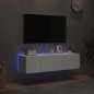 vidaXL TV-Wandschränke mit LED-Leuchten 2 Stk. Weiß 60x35x31 cm vidaXL TV-Wandschränke mit LED-Leuchten 2 Stk. Weiß 60x35x31 cm