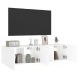 vidaXL TV-Wandschränke mit LED-Leuchten 2 Stk. Weiß 60x35x31 cm vidaXL TV-Wandschränke mit LED-Leuchten 2 Stk. Weiß 60x35x31 cm