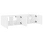 vidaXL TV-Wandschränke mit LED-Leuchten 2 Stk. Weiß 60x35x31 cm vidaXL TV-Wandschränke mit LED-Leuchten 2 Stk. Weiß 60x35x31 cm