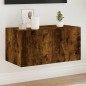 vidaXL TV-Wandschrank mit LED-Leuchten Räuchereiche 60x35x31 cm vidaXL TV-Wandschrank mit LED-Leuchten Räuchereiche 60x35x31 cm